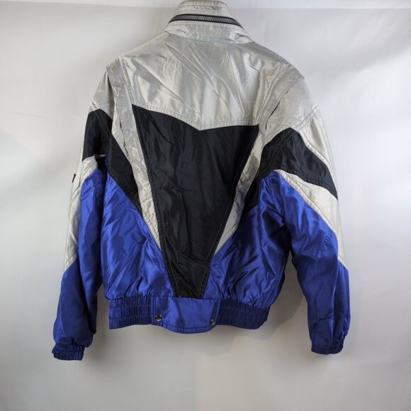 Vintage Descente Men's Ski/Snowboard Winter Jacket Silver Blue Black, Large - Picture 2 of 14